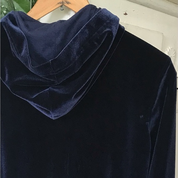 🔥Fabletics | Women’s navy velour gold zipper front hoodie, front pockets size XS - Picture 10 of 13